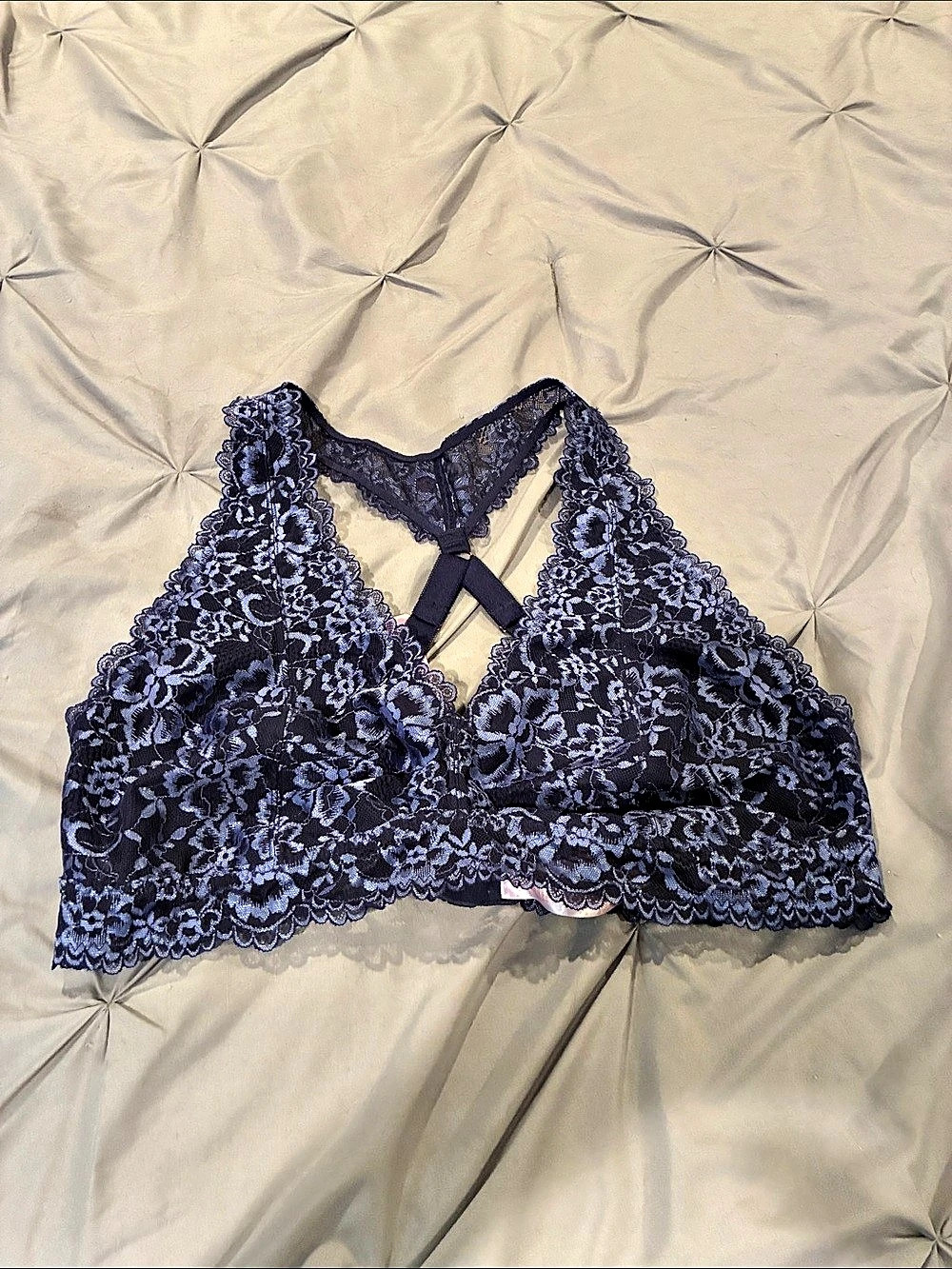 NWT Savage X Fenty Floral Lace Bra in Purple Sz 3X